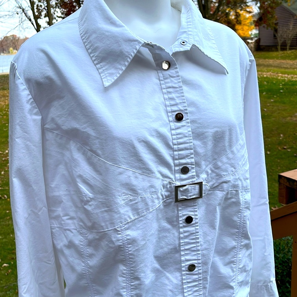 Lane Bryant western-style white blouse 26/28 - Picture 2 of 8